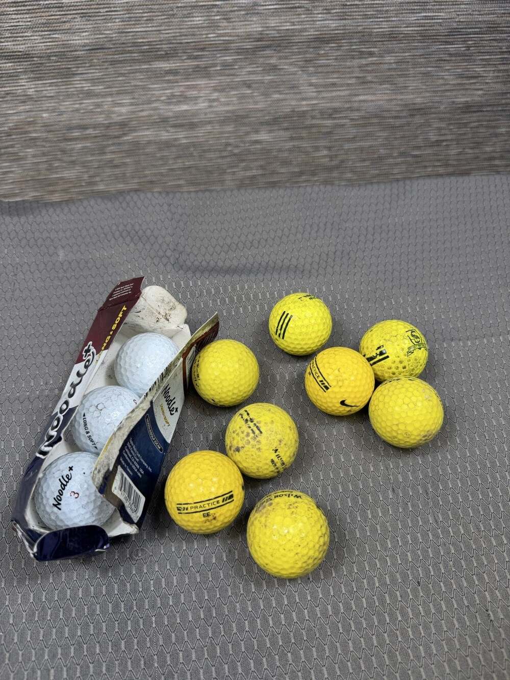 Wilson Staff Practice Golf Balls Lot 10 Yellow white Range Training Mixed brands